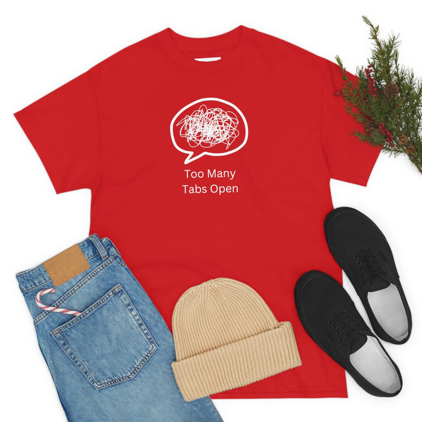 "Too Many Tabs Open" Unisex Heavy Cotton Tee
