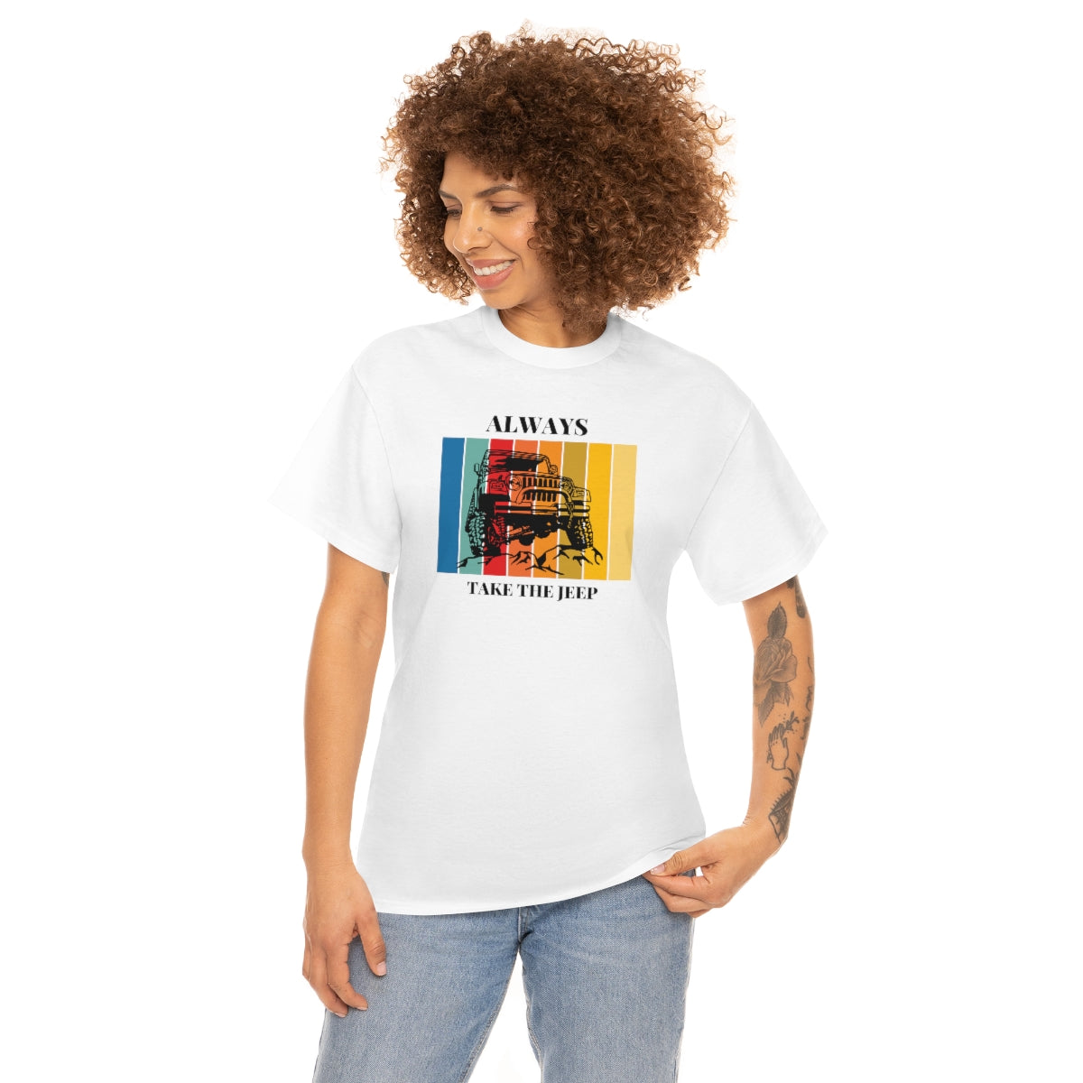 Always Take the Jeep Unisex Heavy Cotton Tee