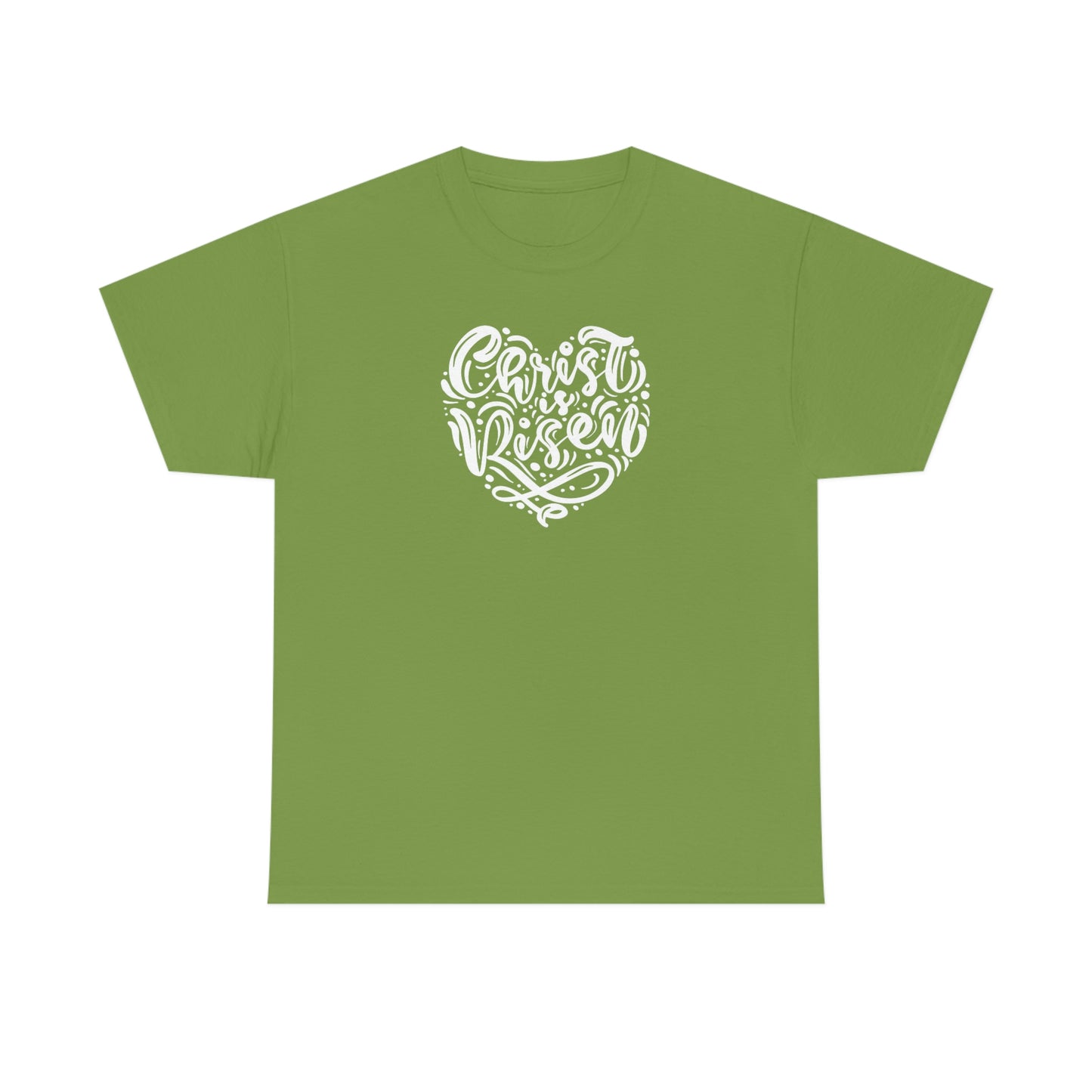"Christ is Risen Heart" Unisex Heavy Cotton Tee