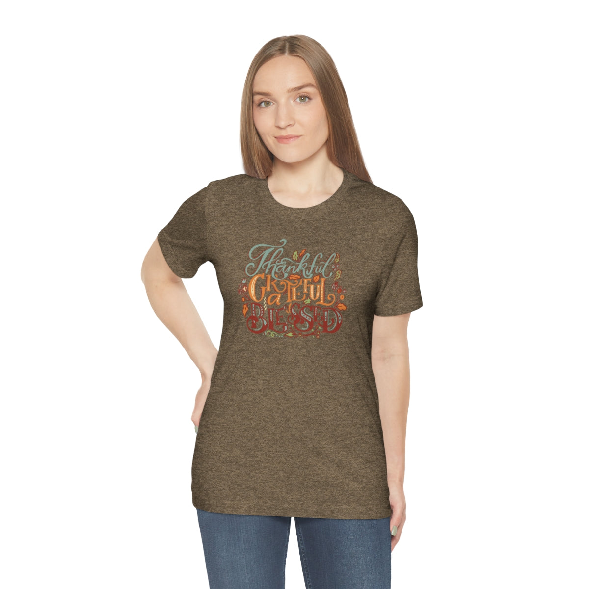 Thankful Grateful Blessed Unisex Jersey Short Sleeve Tee