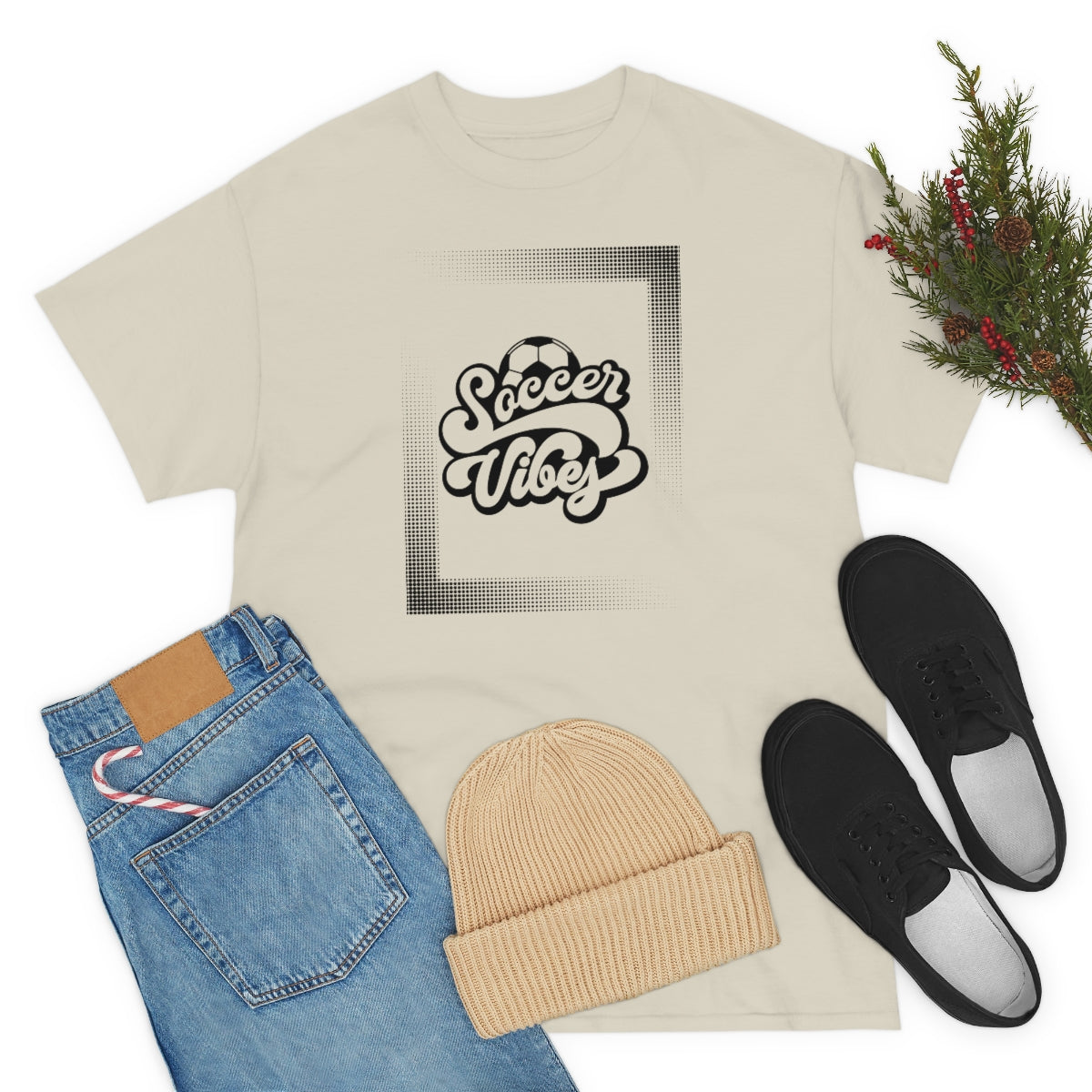 "Soccer Vibes" Unisex Heavy Cotton Tee