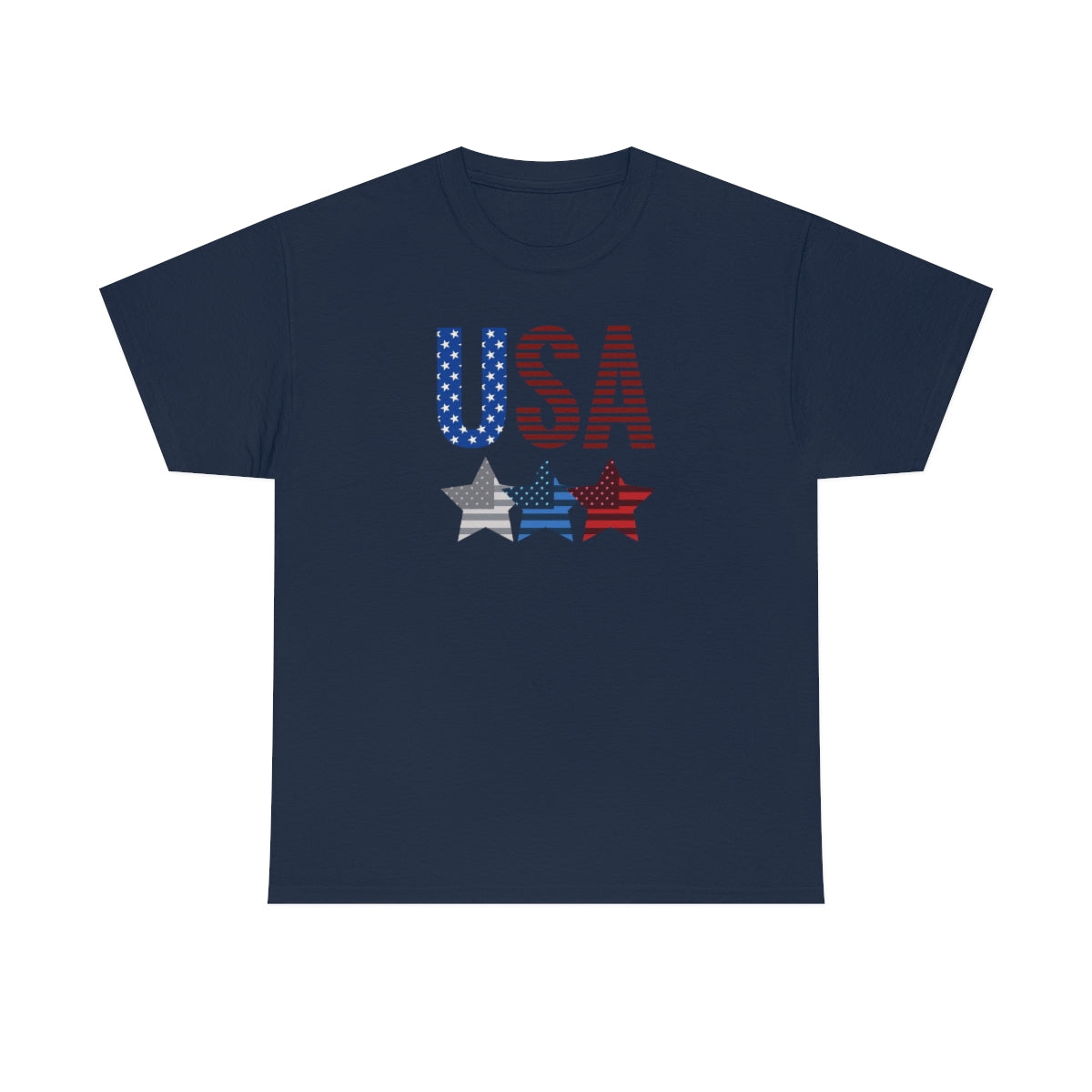 "USA Triple Stars" Unisex Heavy Cotton Tee