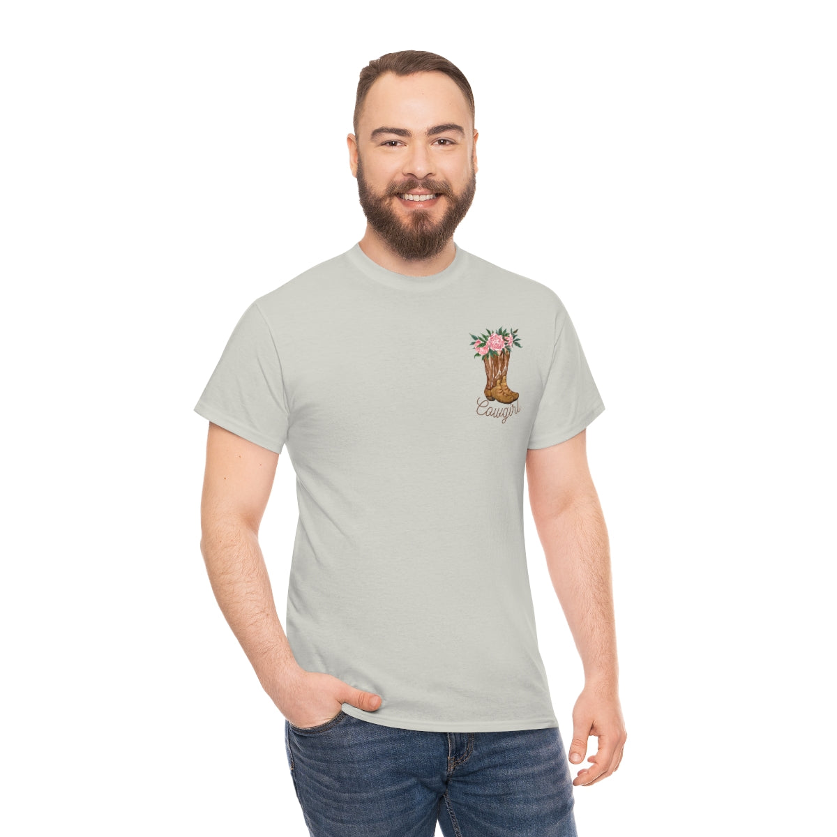 "Cowgirl/Herd That" Unisex Heavy Cotton Tee Front/Back Designs