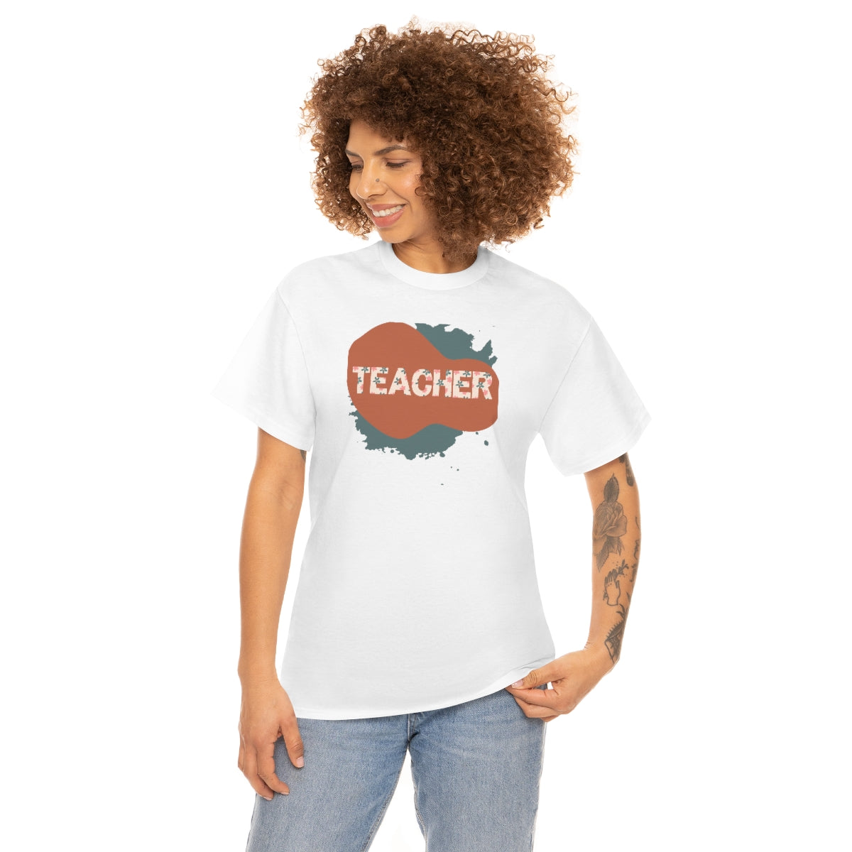 "Teacher" Unisex Heavy Cotton Tee