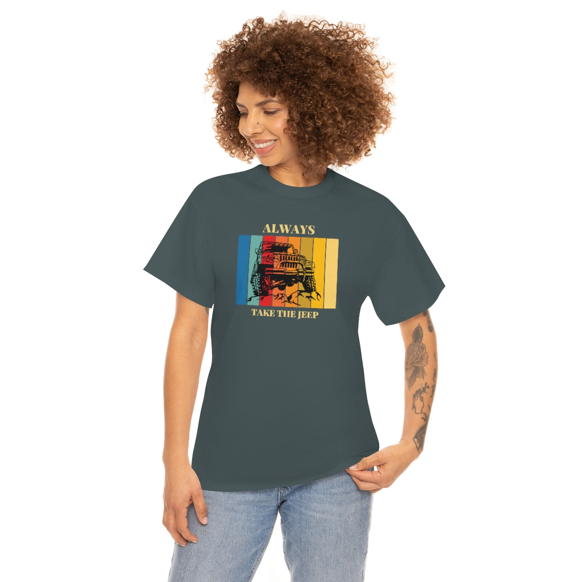 Always Take the Jeep Unisex Heavy Cotton Tee