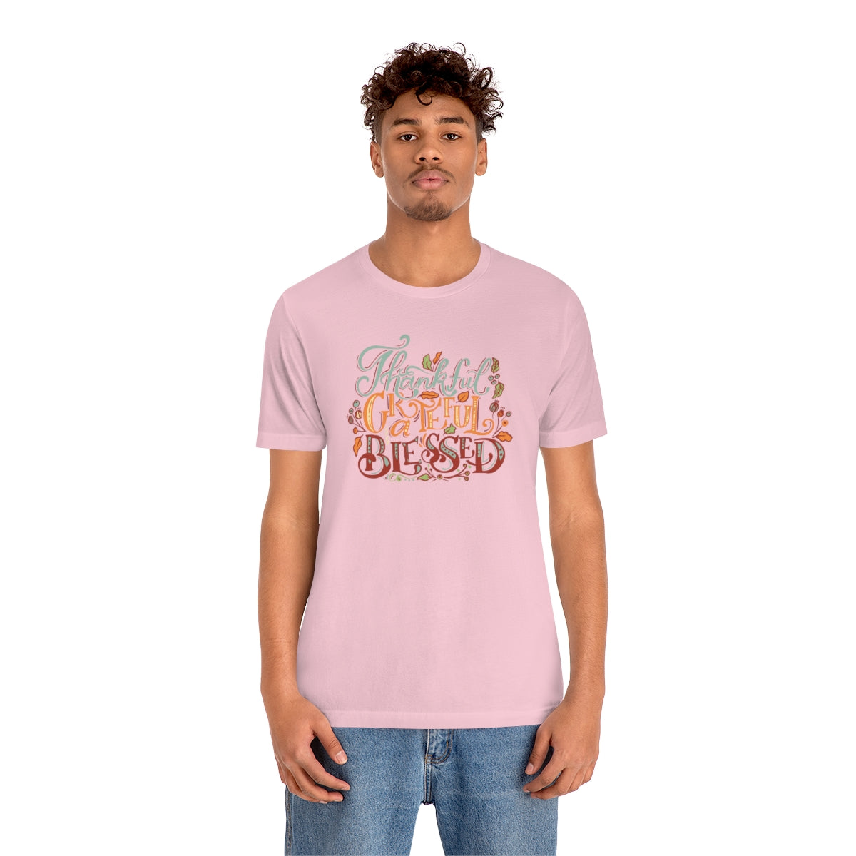 Thankful Grateful Blessed Unisex Jersey Short Sleeve Tee
