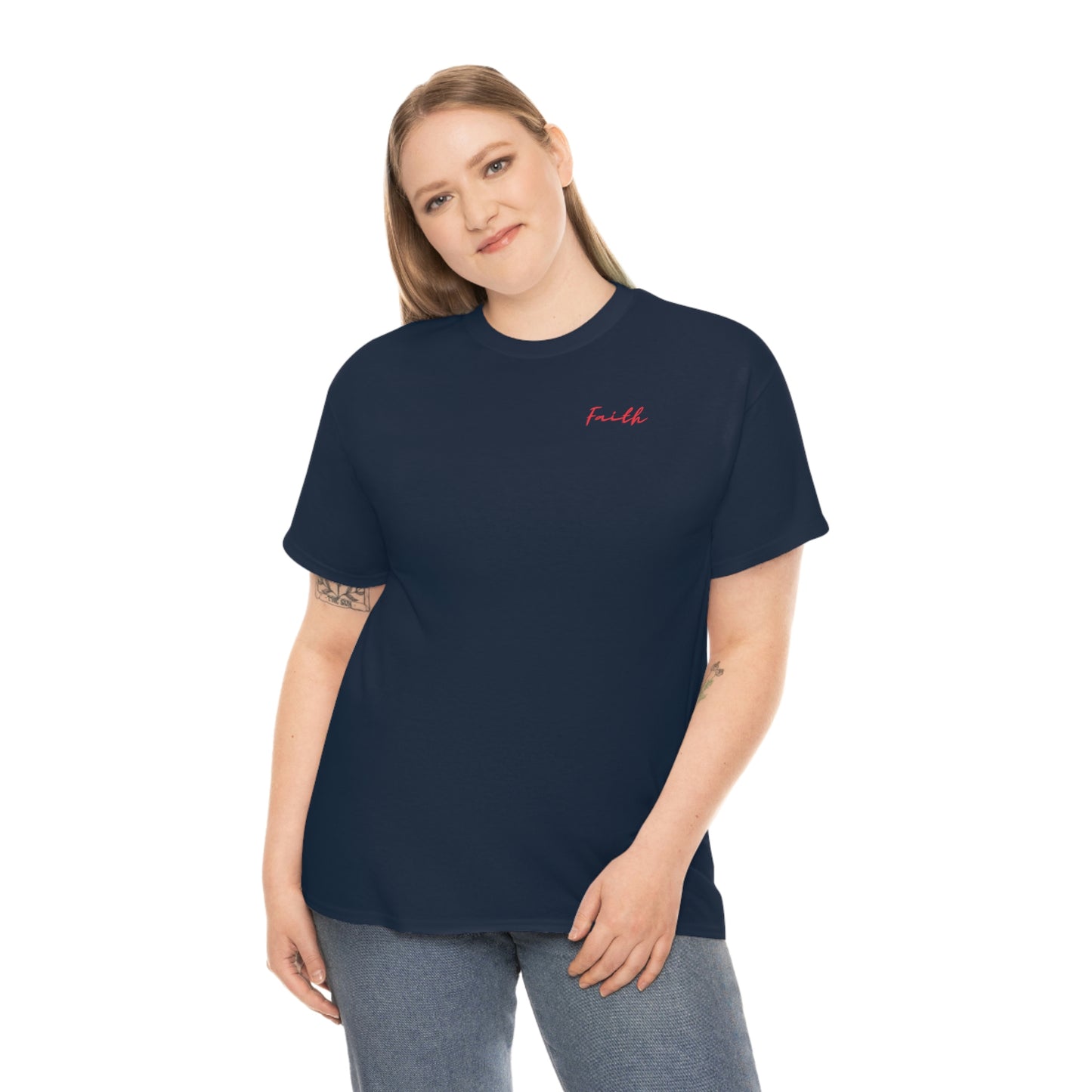 "Faith" (Front/Back Design) Unisex Heavy Cotton Tee