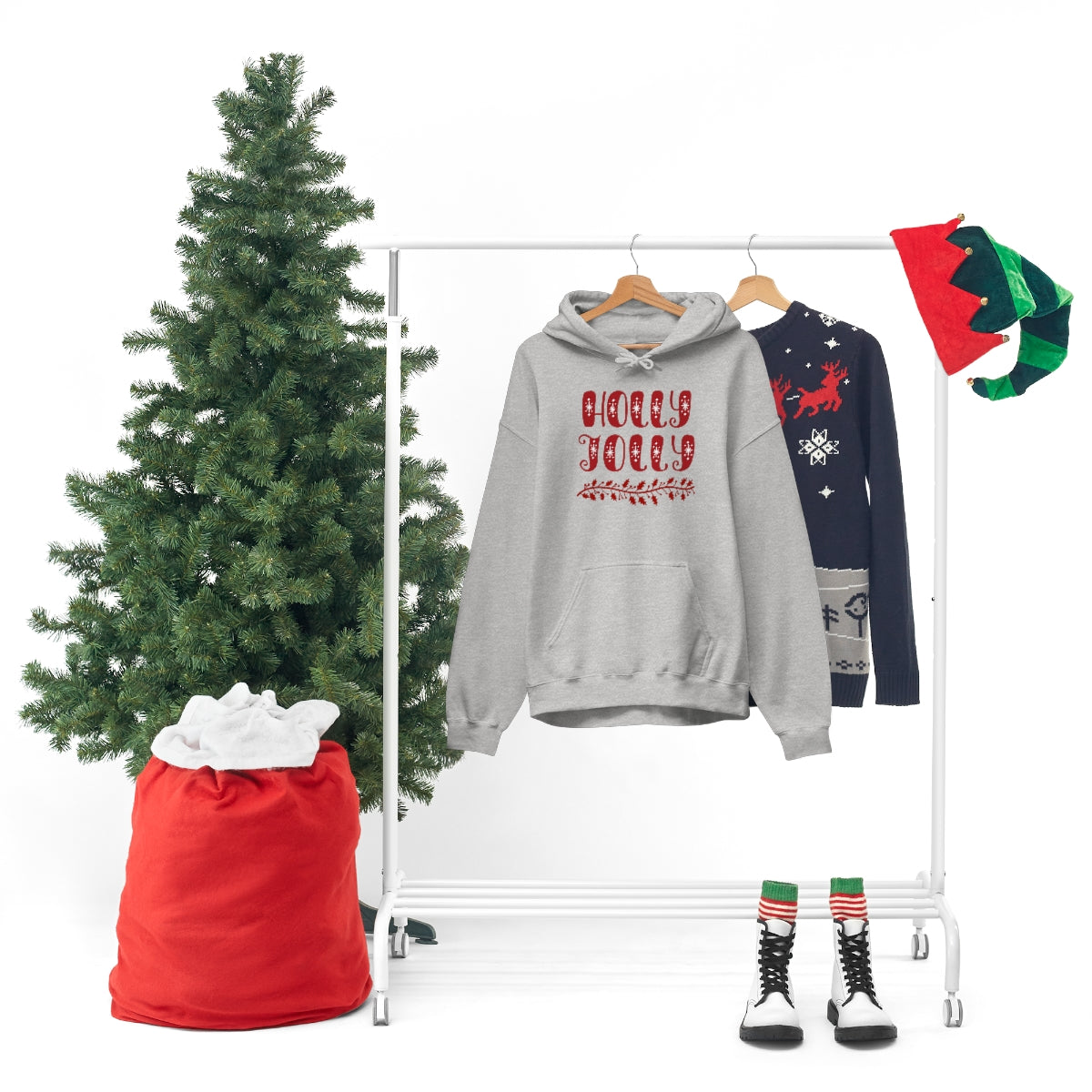 "Holly Jolly" Unisex Heavy Blend™ Hooded Sweatshirt