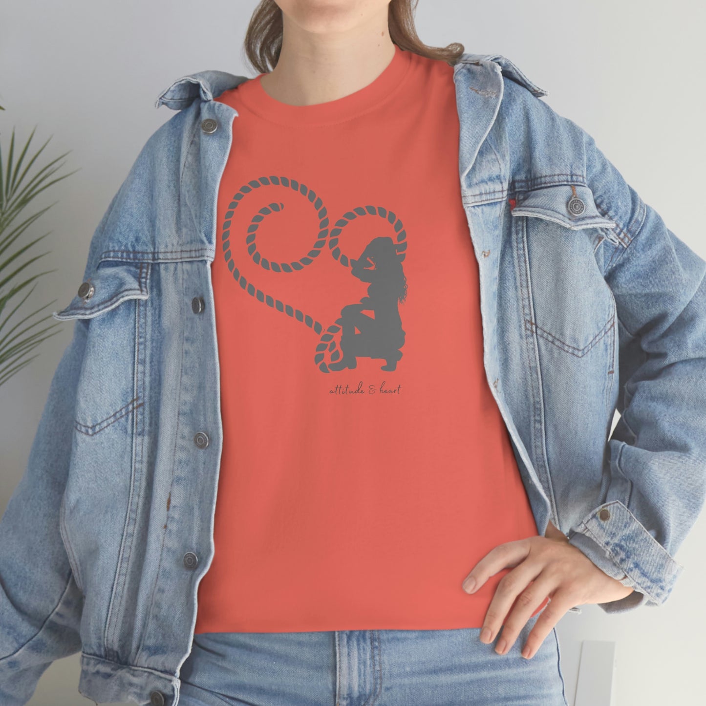 "Attitude & Heart" Unisex Heavy Cotton Tee