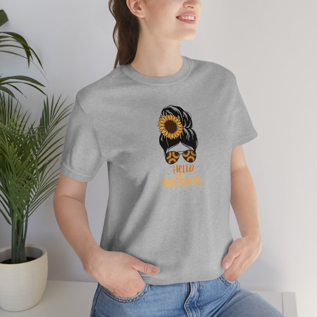 "Hello Autumn" Unisex Jersey Short Sleeve Tee