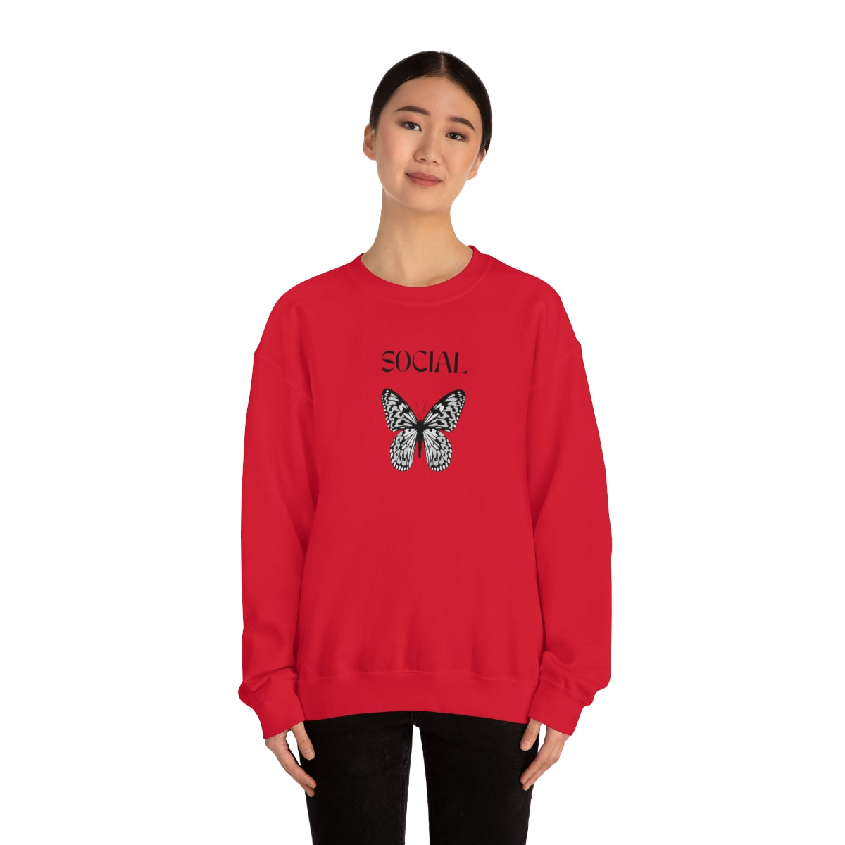 "Social Butterfly" Unisex Heavy Blend™ Crewneck Sweatshirt