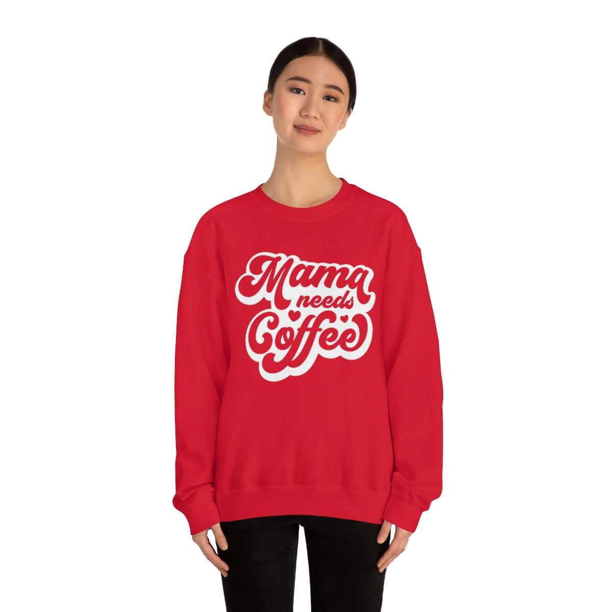 "Mama Needs Coffee" Unisex Heavy Blend™ Crewneck Sweatshirt