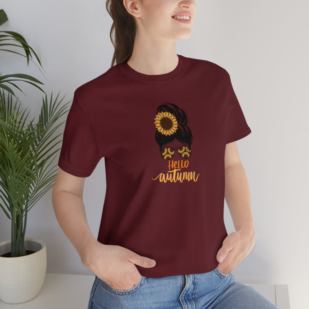 "Hello Autumn" Unisex Jersey Short Sleeve Tee