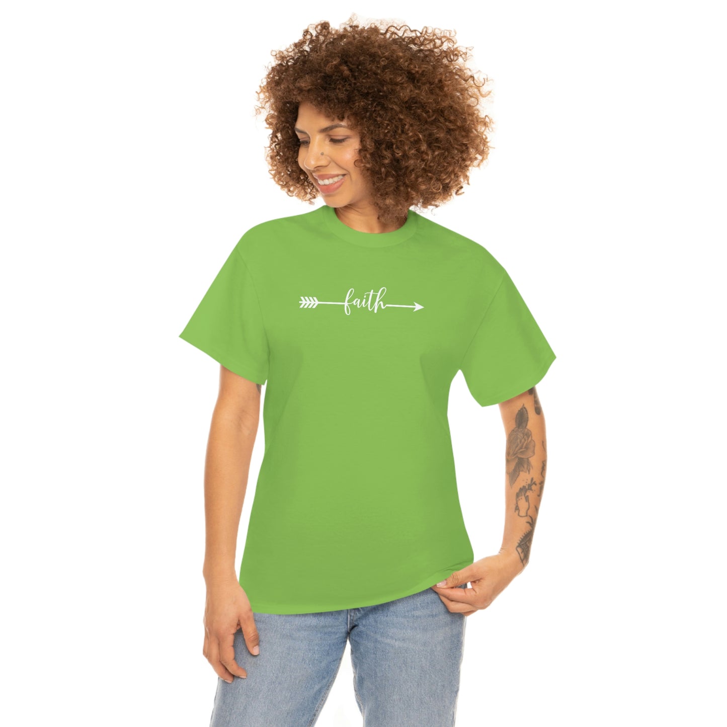 "Faith Arrow" Unisex Heavy Cotton Tee