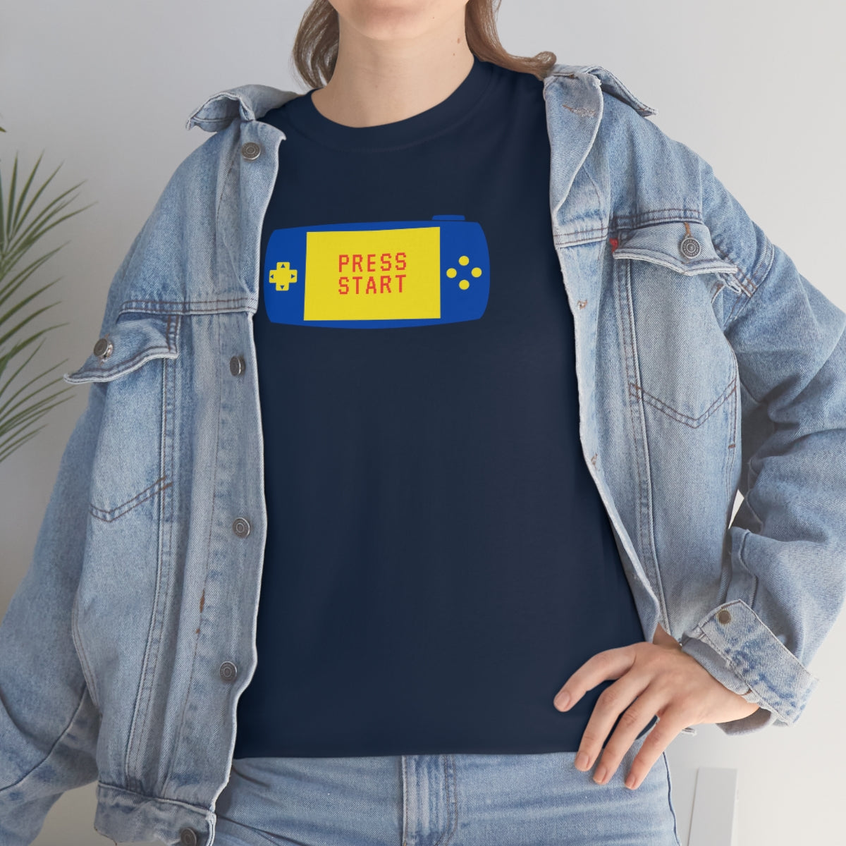 "Press Start" Unisex Heavy Cotton Tee