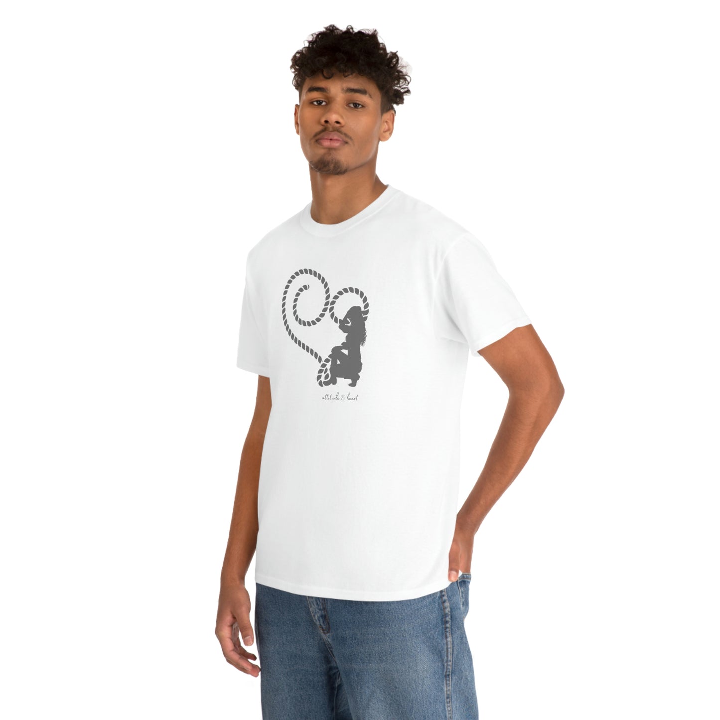 "Attitude & Heart" Unisex Heavy Cotton Tee