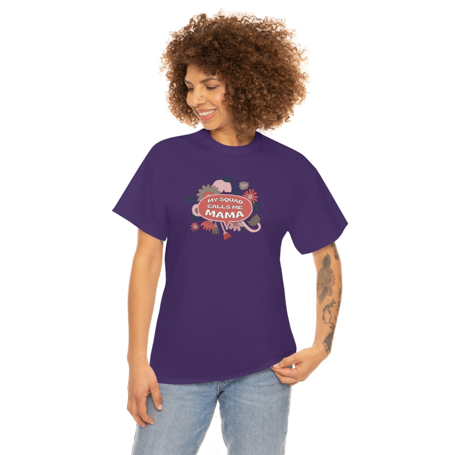 "My Squad Calls Me Mama" Unisex Heavy Cotton Tee
