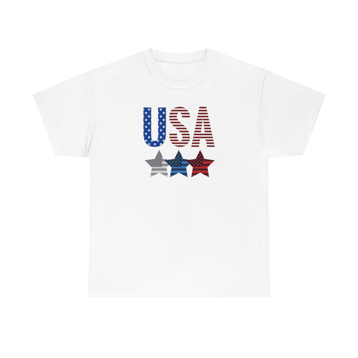 "USA Triple Stars" Unisex Heavy Cotton Tee