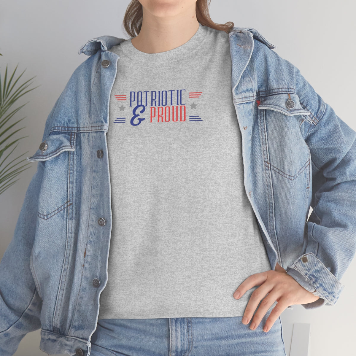 "Patriotic & Proud" Unisex Heavy Cotton Tee
