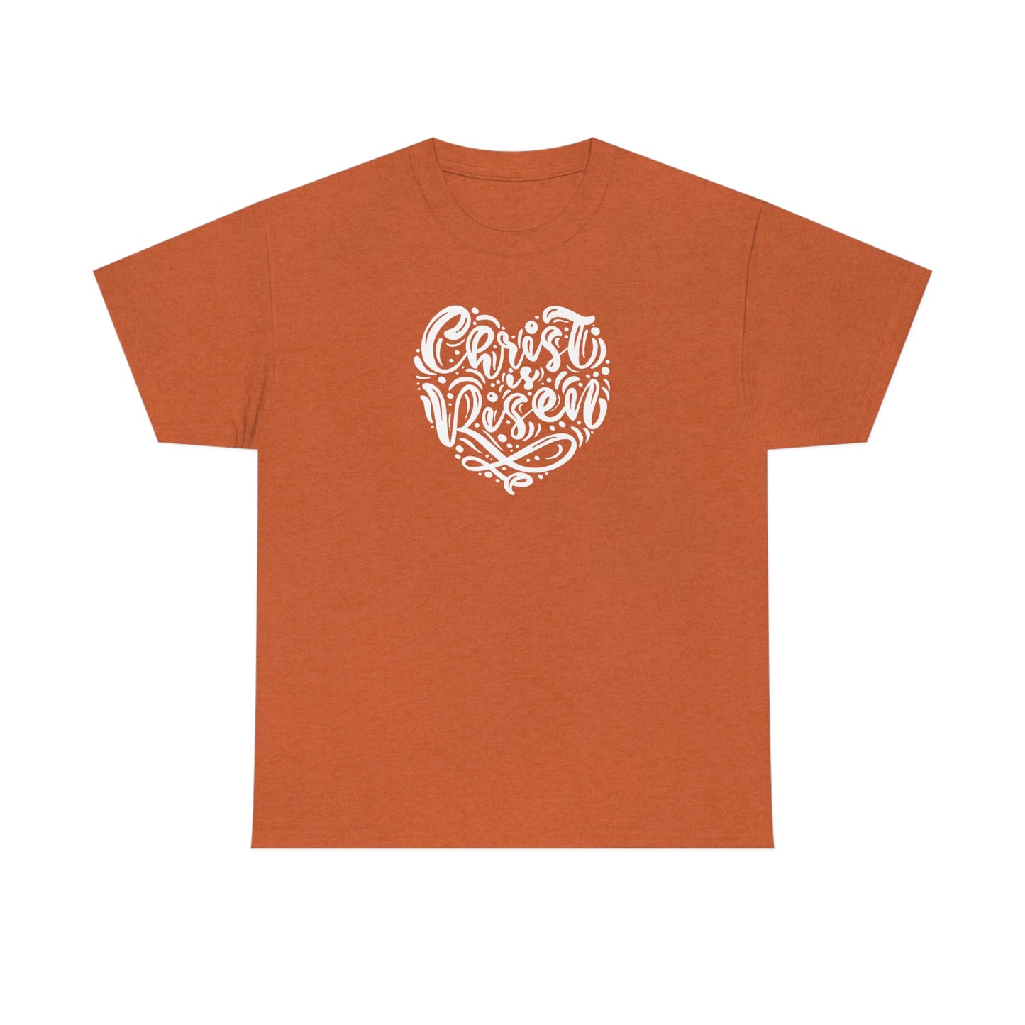 "Christ is Risen Heart" Unisex Heavy Cotton Tee