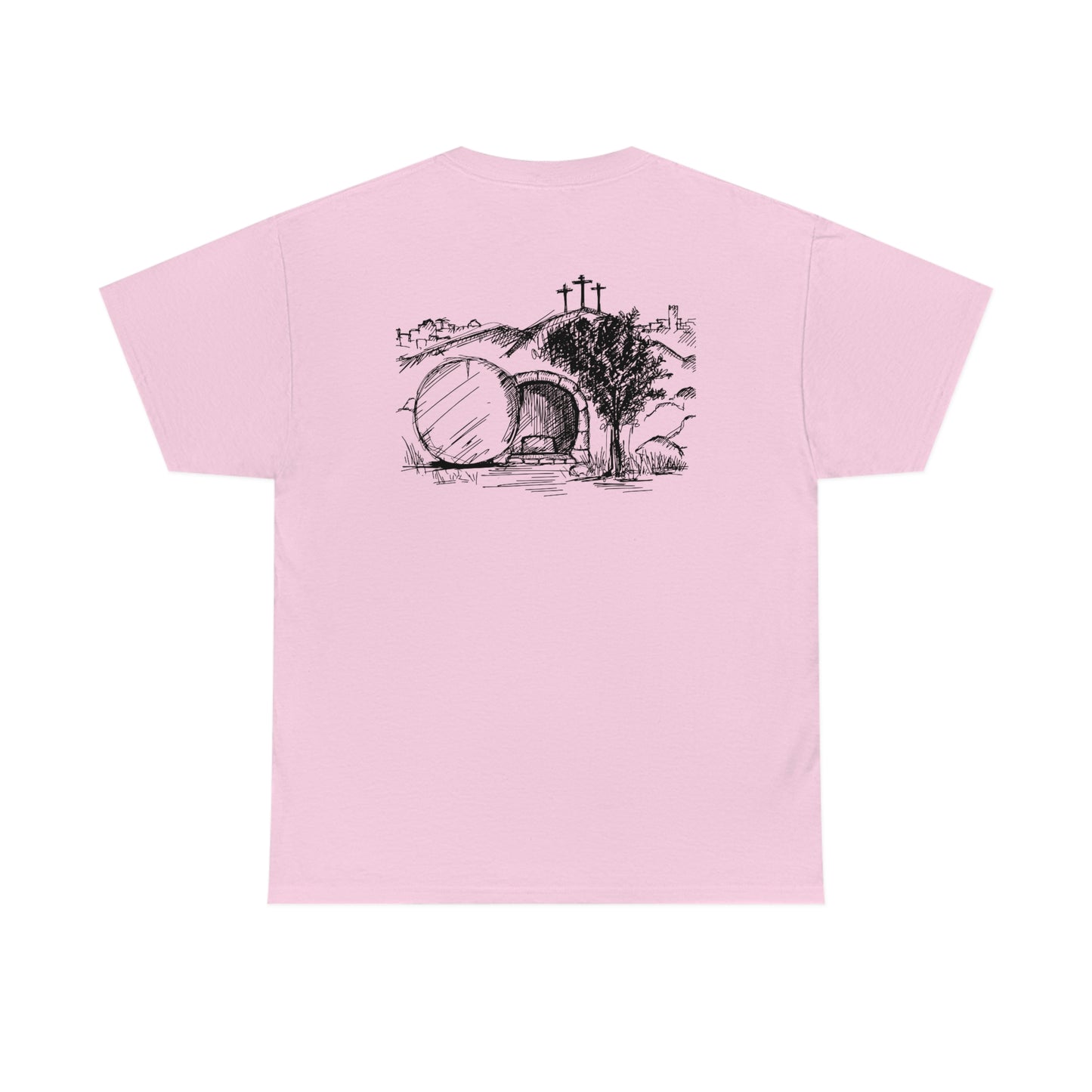 "He is Risen" (front/back design) Unisex Heavy Cotton Tee
