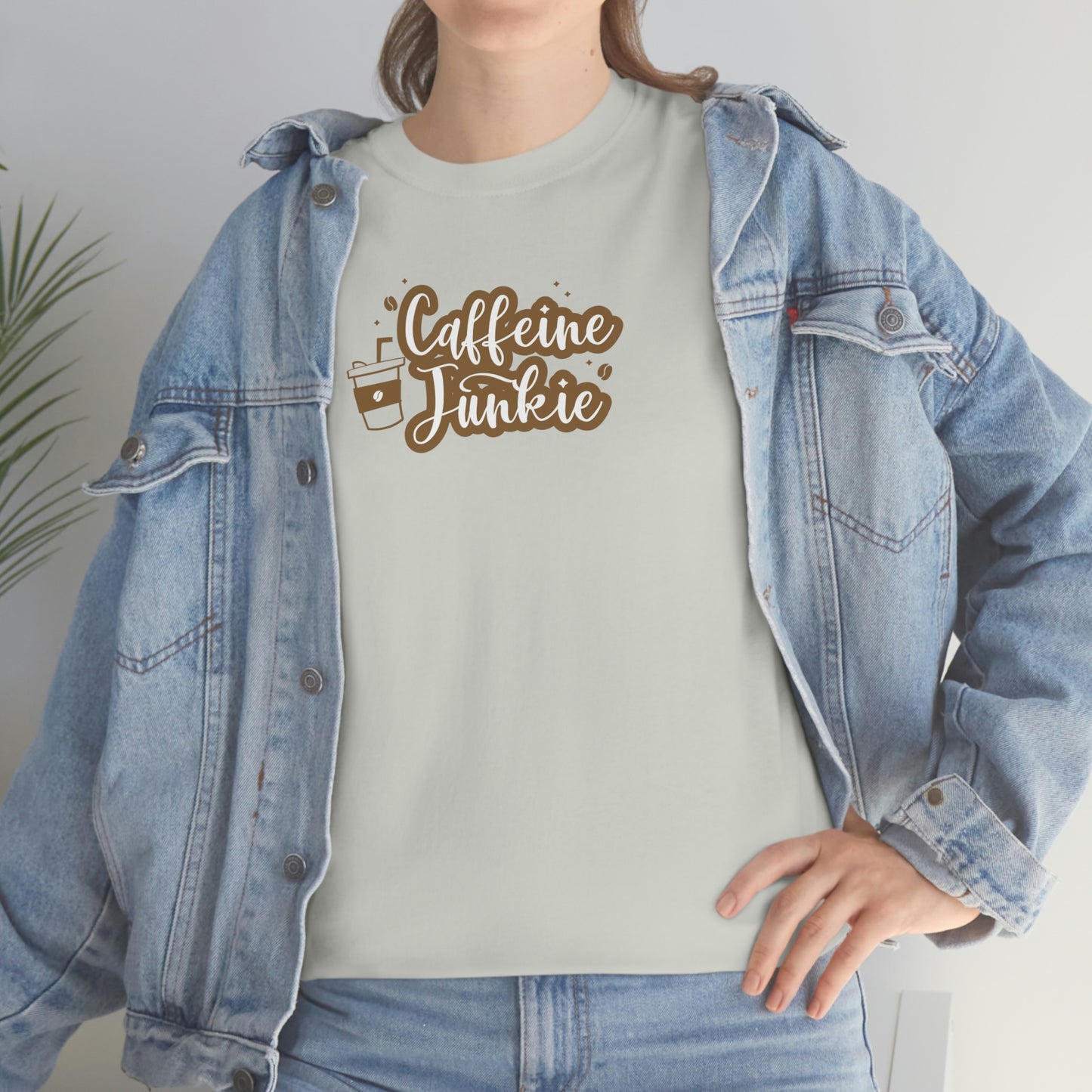 "Caffeine Junkie" Unisex Heavy Cotton Tee