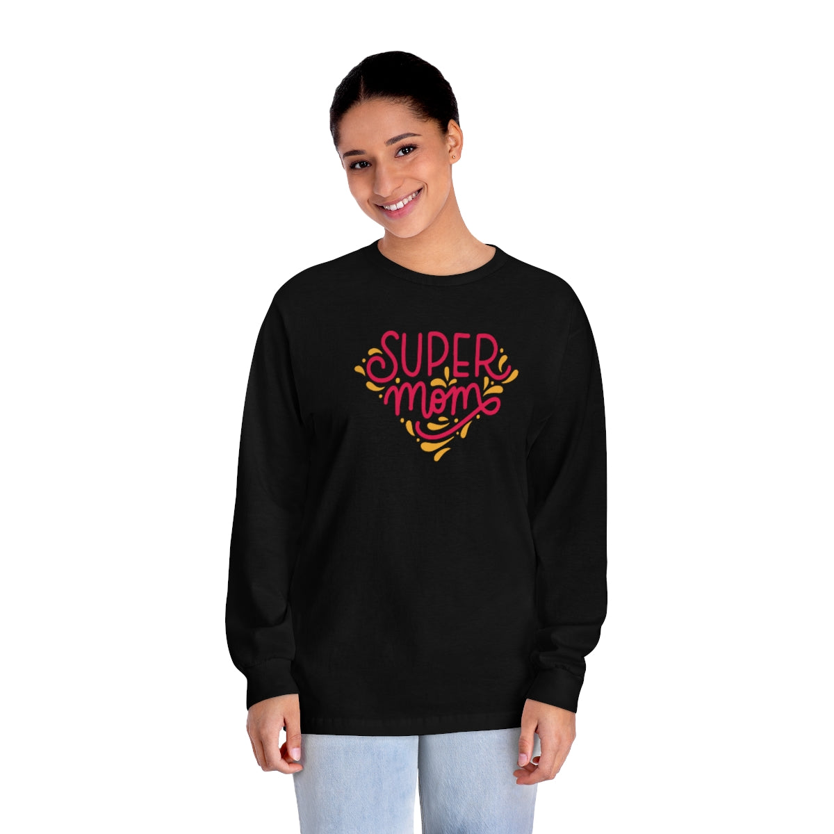 "Super Mom" Unisex Classic Long Sleeve T-Shirt