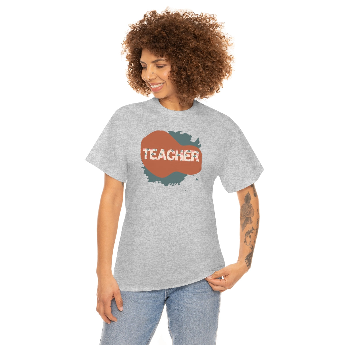 "Teacher" Unisex Heavy Cotton Tee