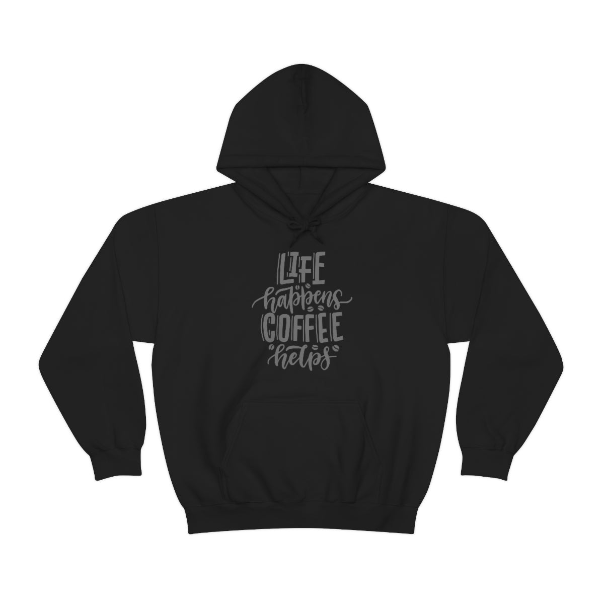 "Life Happens Coffee Helps" Unisex Heavy Blend™ Hooded Sweatshirt