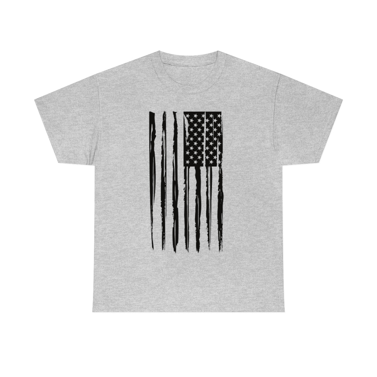 "Black Vertical Flag" Unisex Heavy Cotton Tee