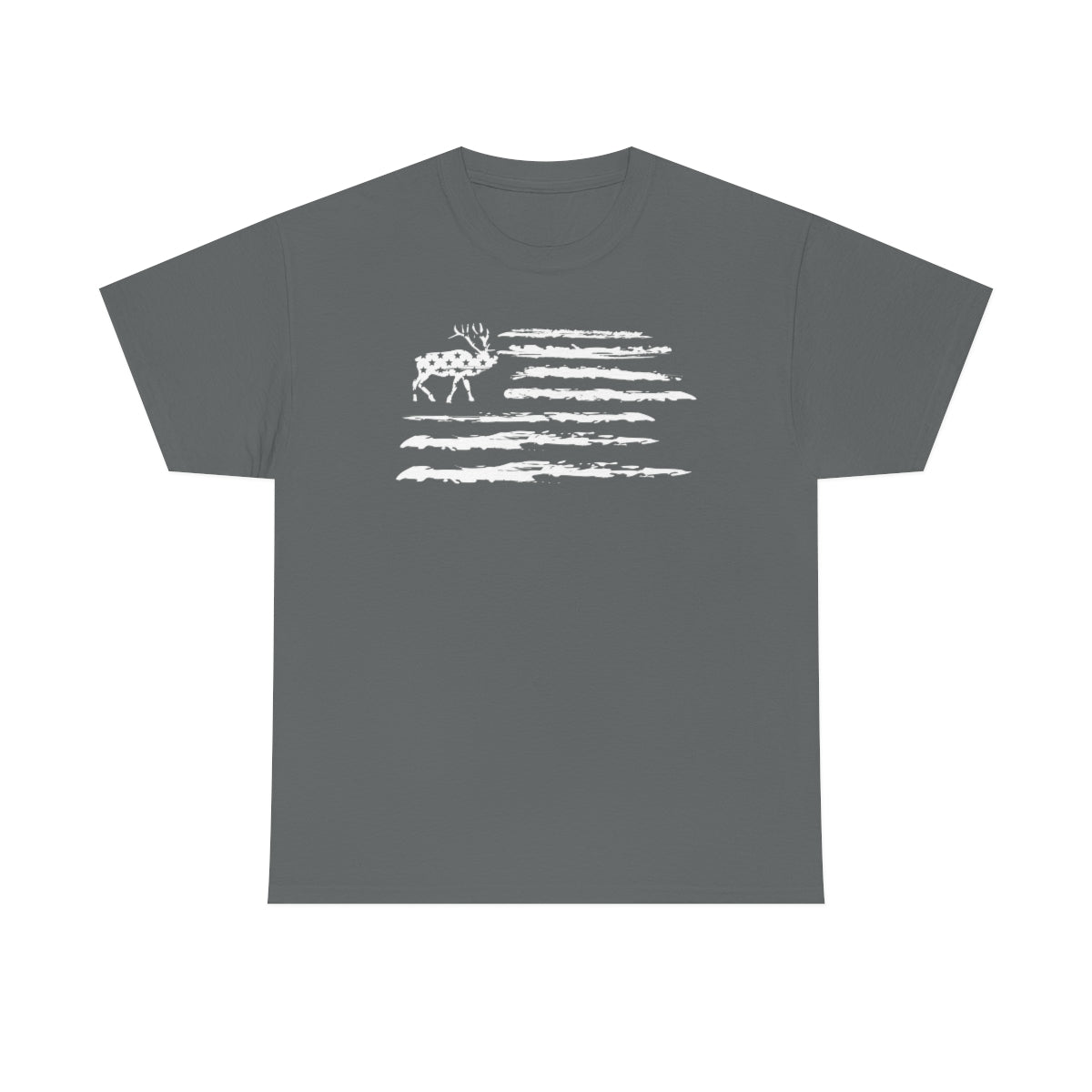 "White Deer Flag" Unisex Heavy Cotton Tee