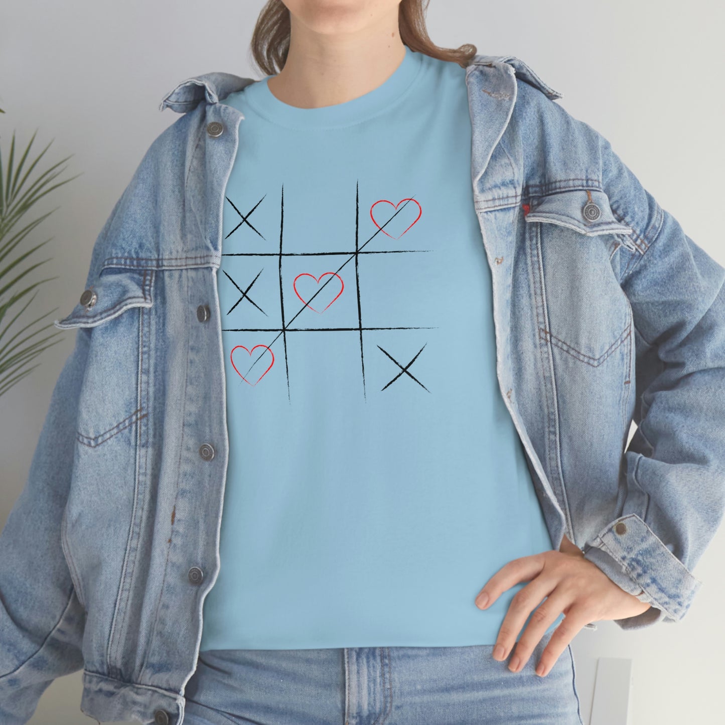 "XOXO Tic-Tac-Toe" Unisex Heavy Cotton Tee
