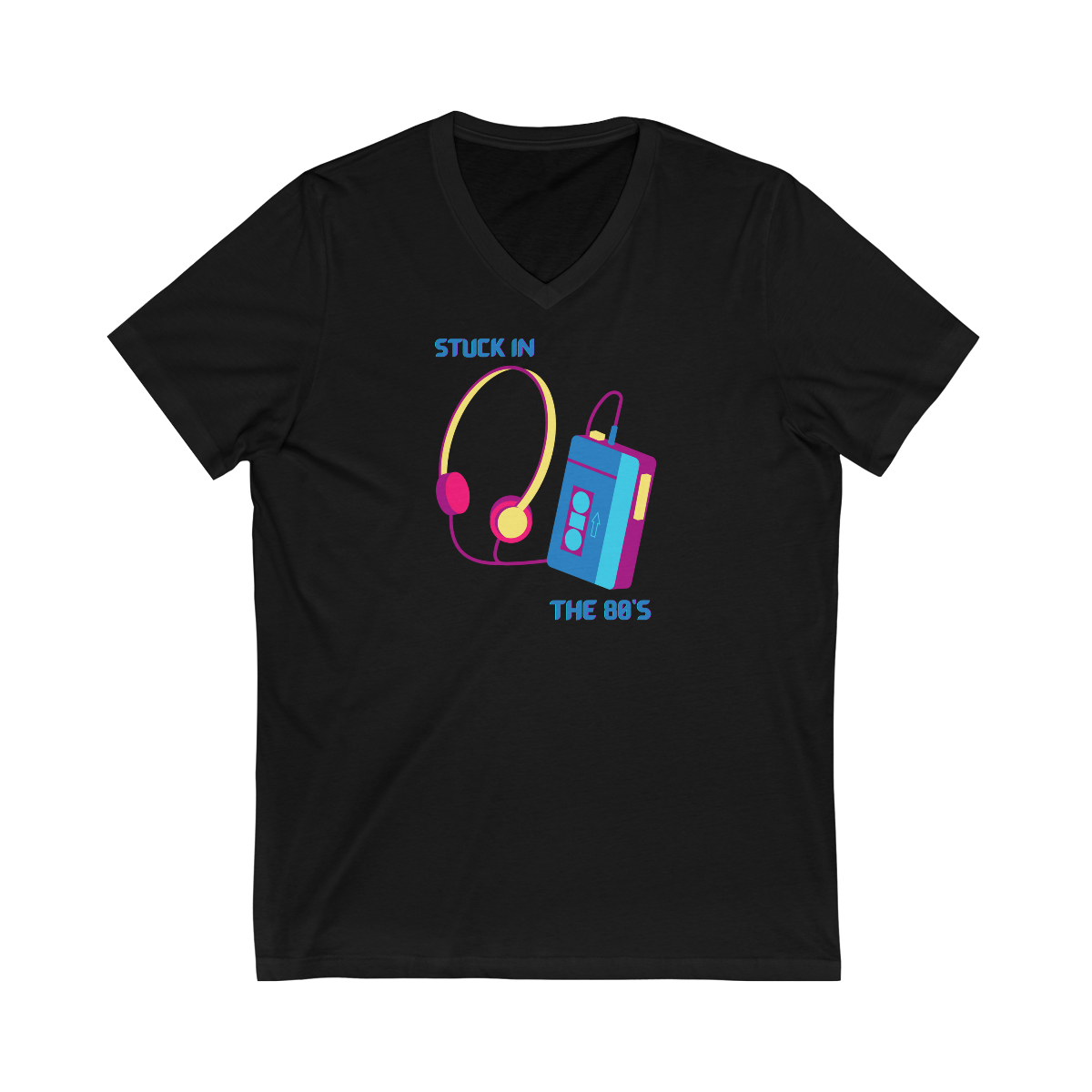 Stuck in the 80's Unisex Jersey Short Sleeve V-Neck Tee