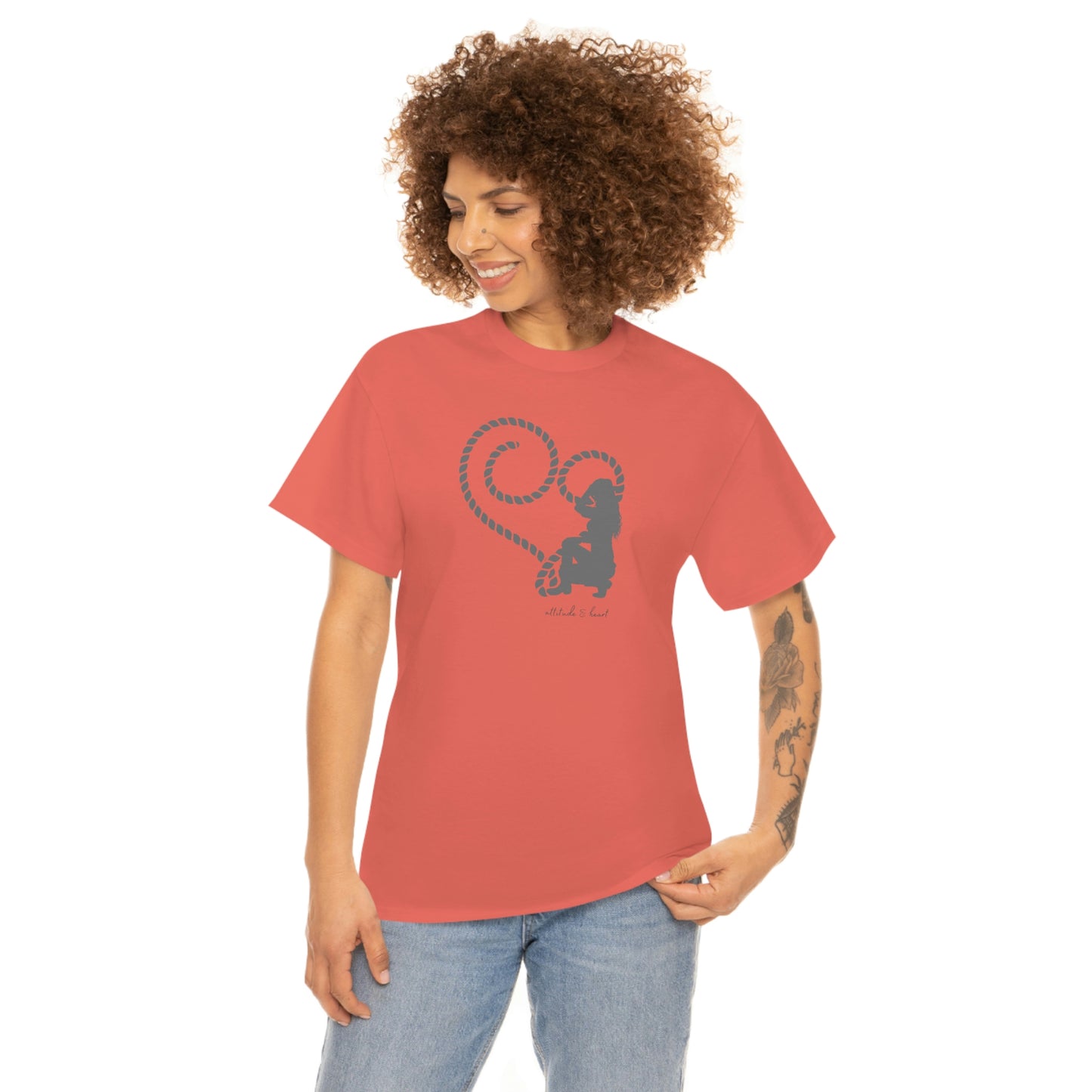 "Attitude & Heart" Unisex Heavy Cotton Tee