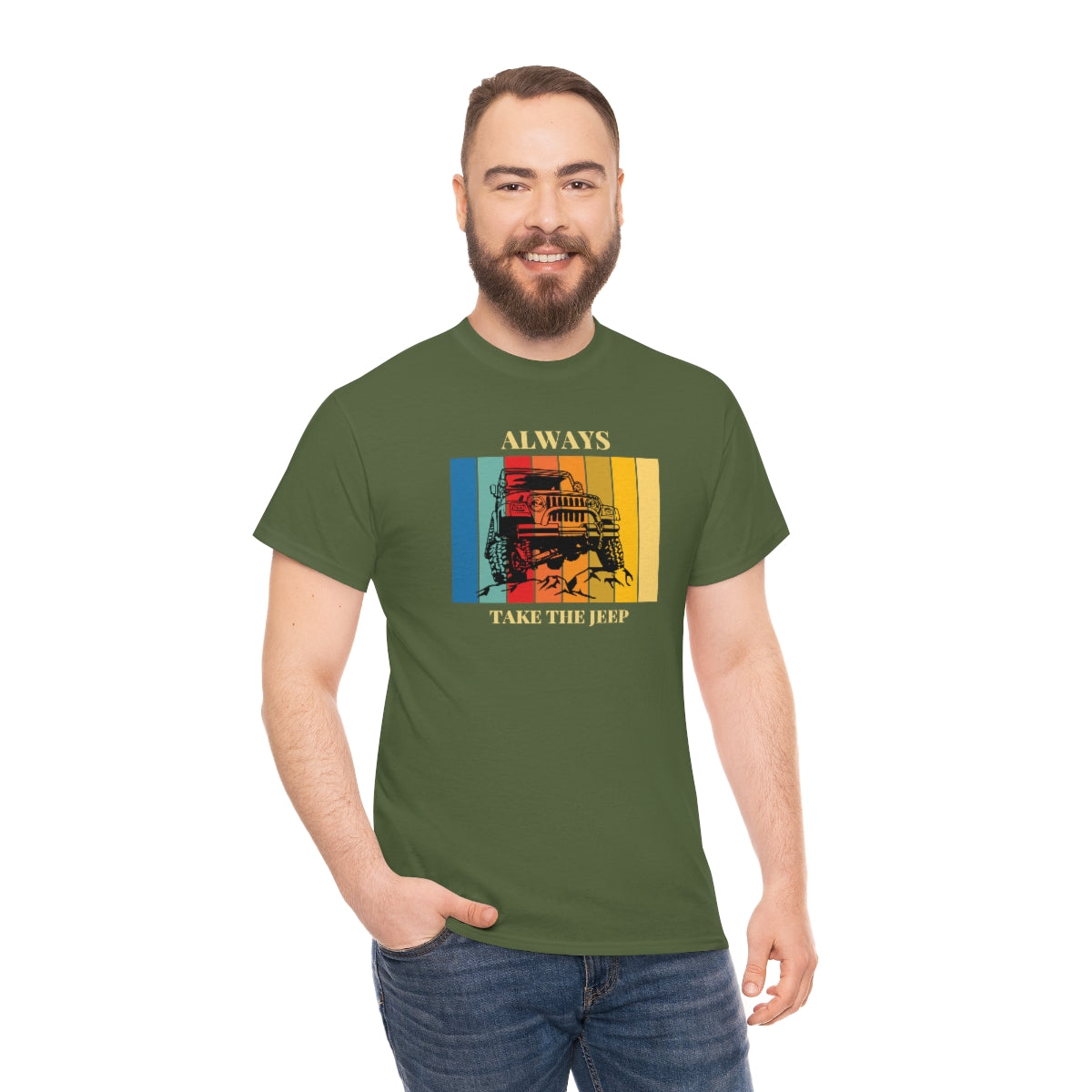 Always Take the Jeep Unisex Heavy Cotton Tee