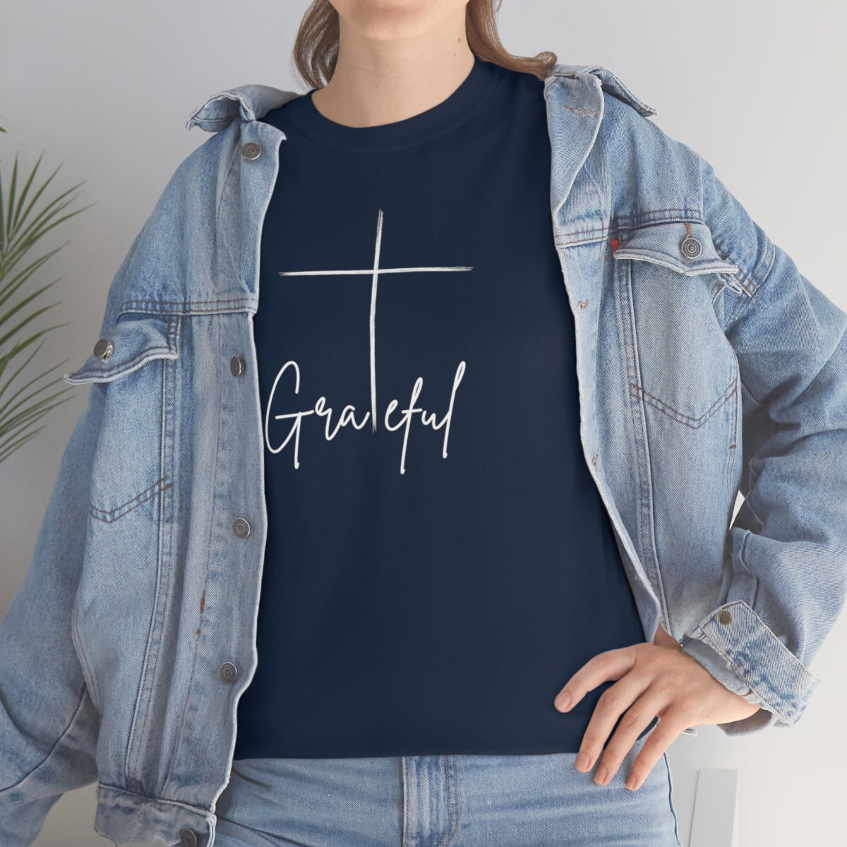 "Grateful Cross" Unisex Heavy Cotton Tee