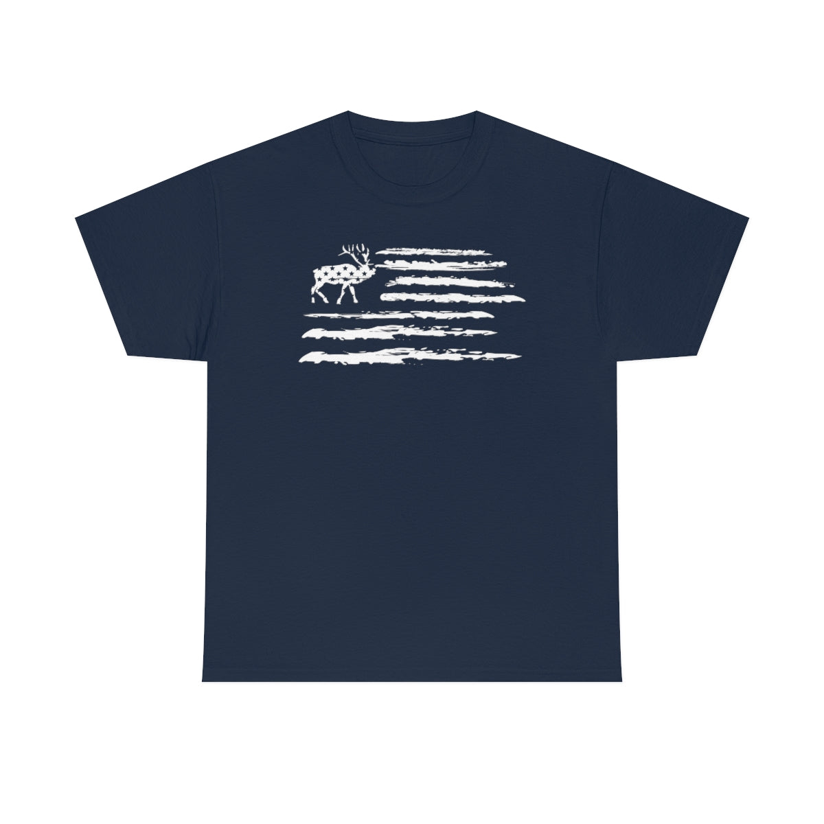 "White Deer Flag" Unisex Heavy Cotton Tee