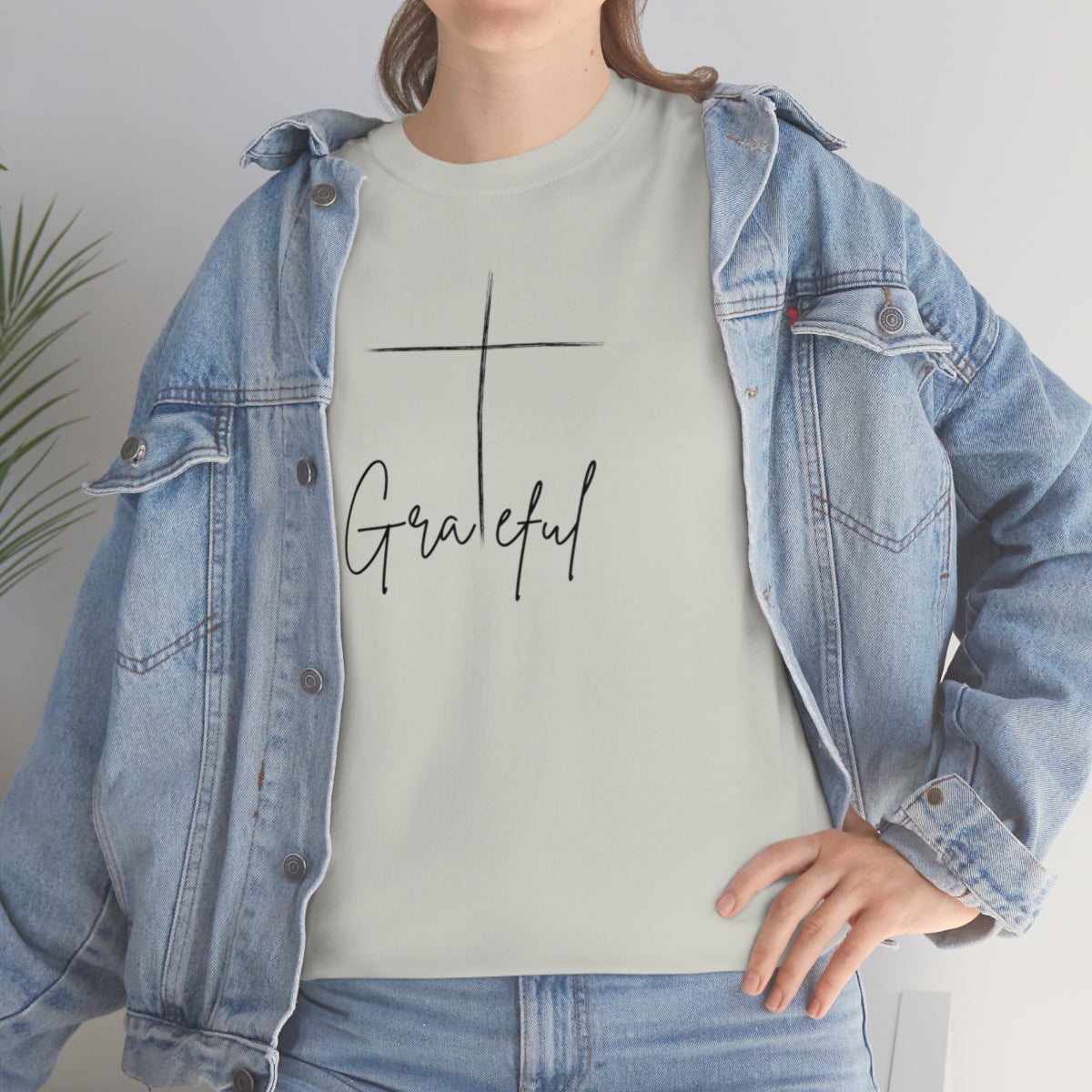 "Grateful Cross" Unisex Heavy Cotton Tee