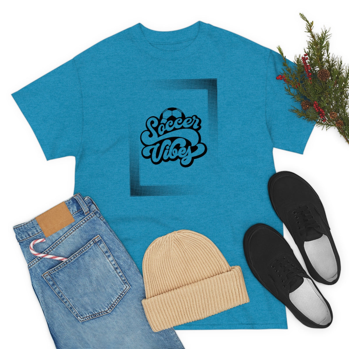 "Soccer Vibes" Unisex Heavy Cotton Tee