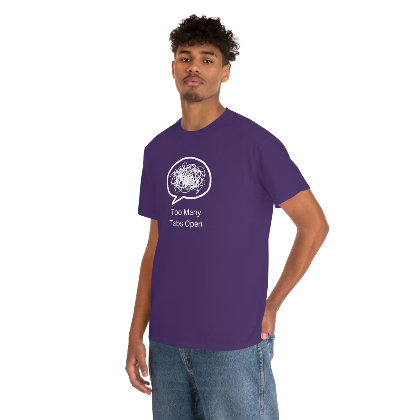 "Too Many Tabs Open" Unisex Heavy Cotton Tee