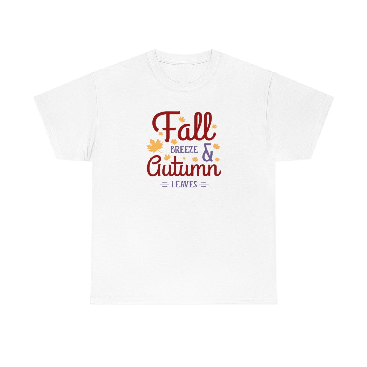 "Fall Breeze And Autumn Leaves" Unisex Heavy Cotton Tee