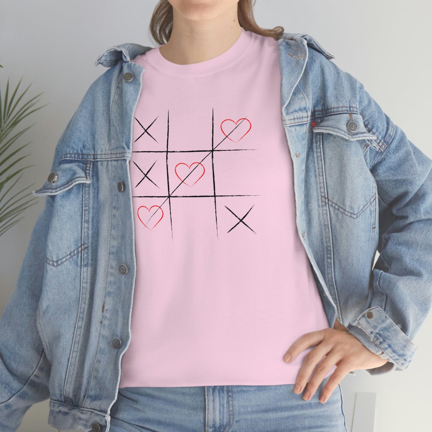 "XOXO Tic-Tac-Toe" Unisex Heavy Cotton Tee