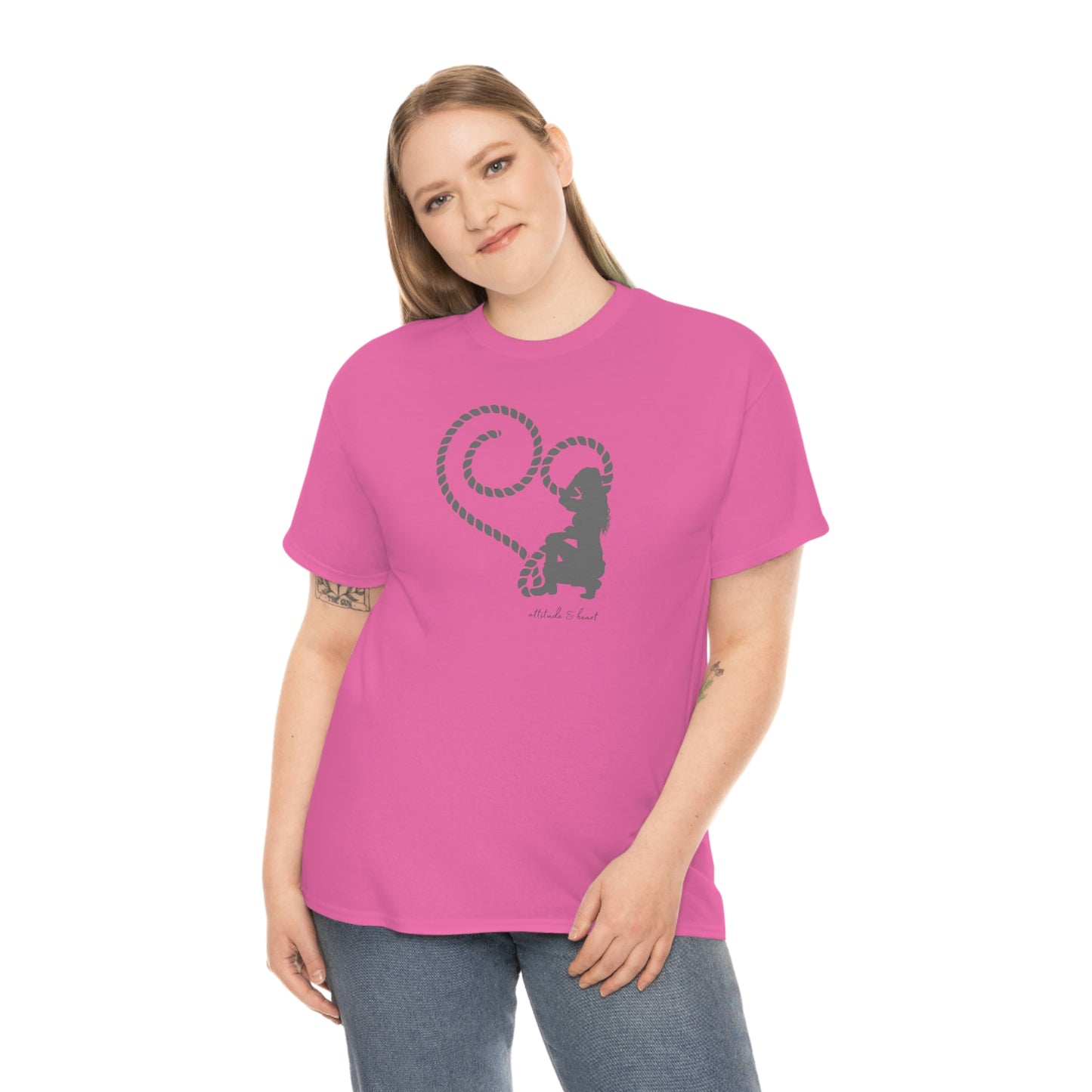 "Attitude & Heart" Unisex Heavy Cotton Tee