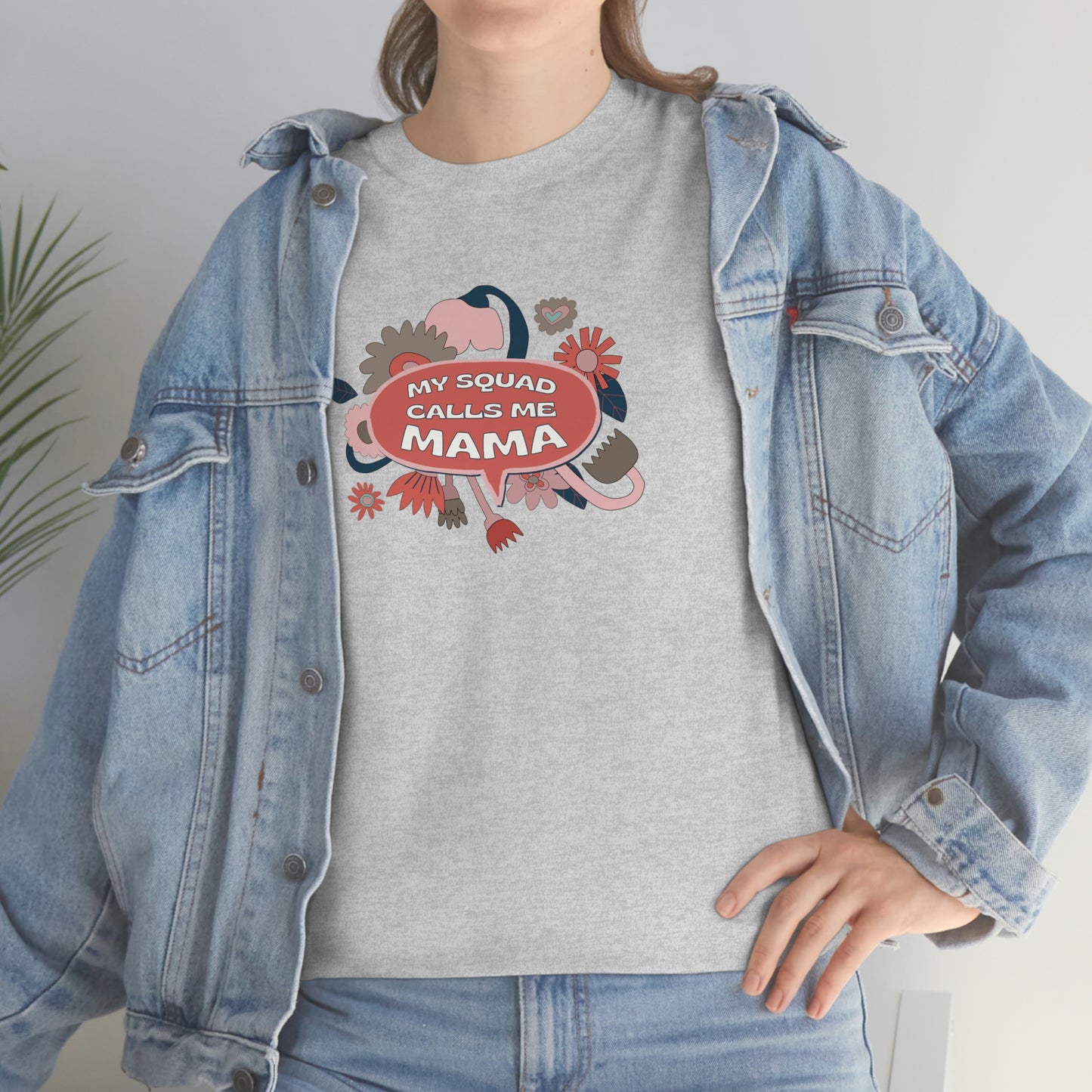 "My Squad Calls Me Mama" Unisex Heavy Cotton Tee