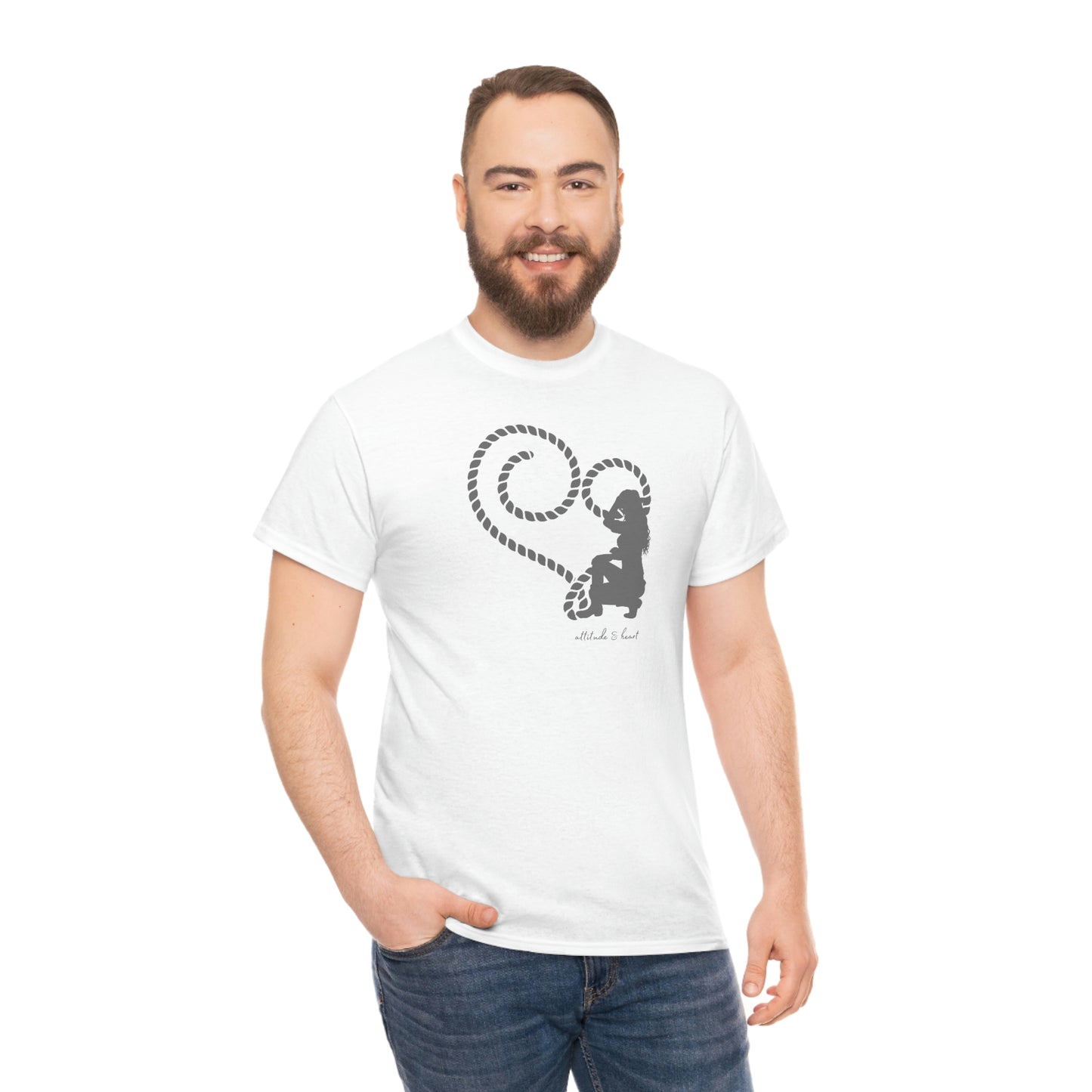 "Attitude & Heart" Unisex Heavy Cotton Tee
