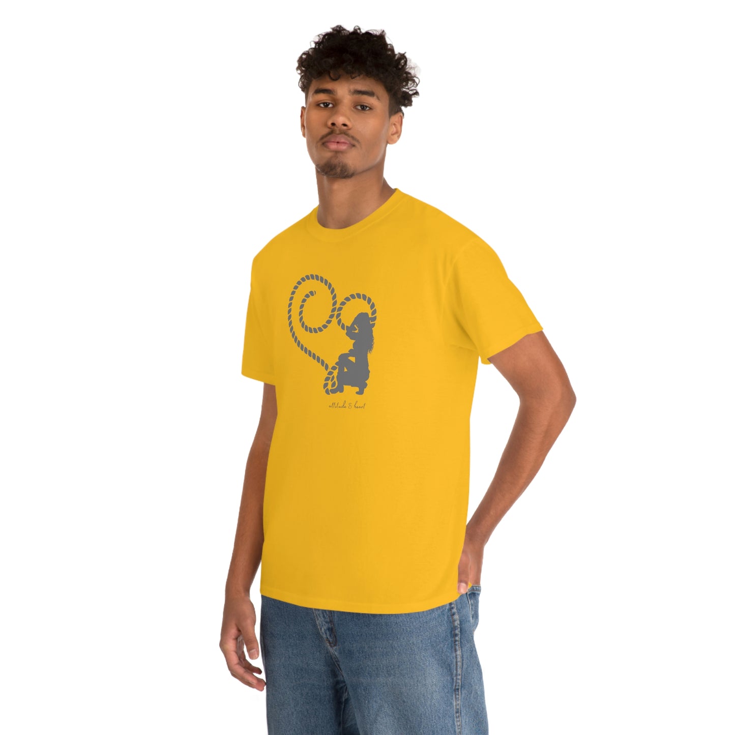 "Attitude & Heart" Unisex Heavy Cotton Tee