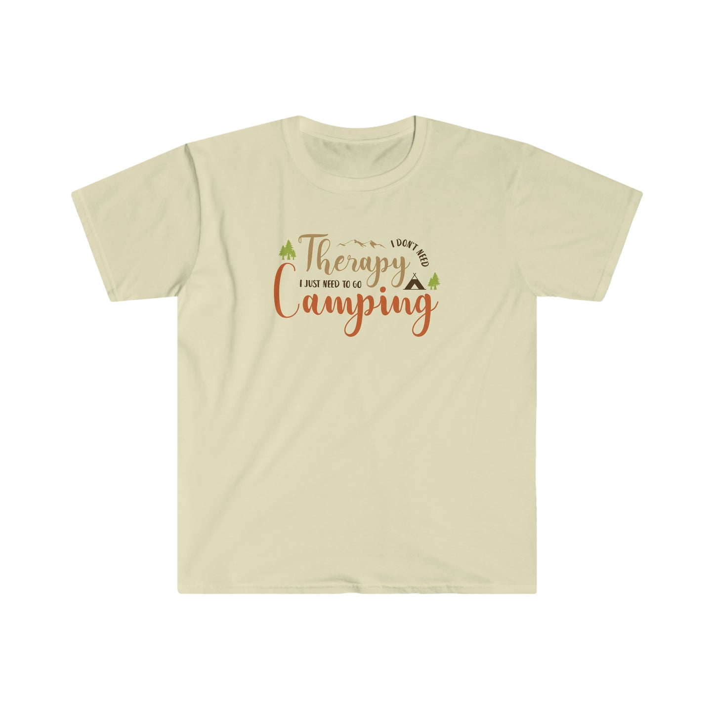 "Camping Is Therapy" Unisex Softstyle T-Shirt