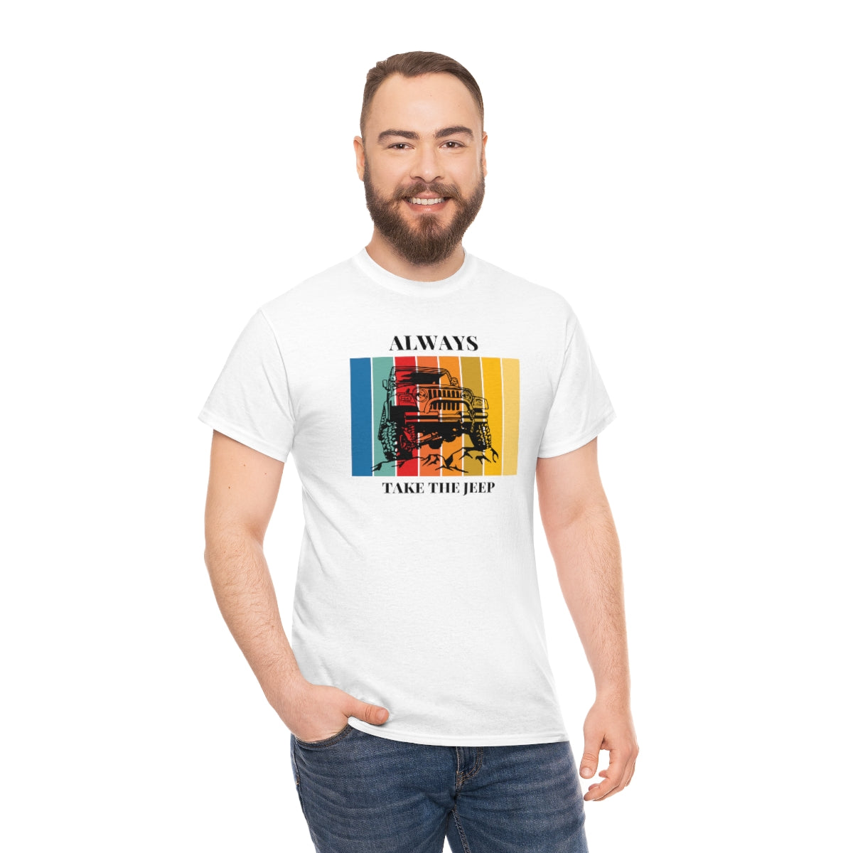 Always Take the Jeep Unisex Heavy Cotton Tee