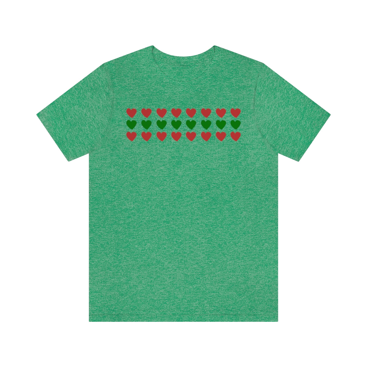 "Christmas Hearts" Unisex Jersey Short Sleeve Tee