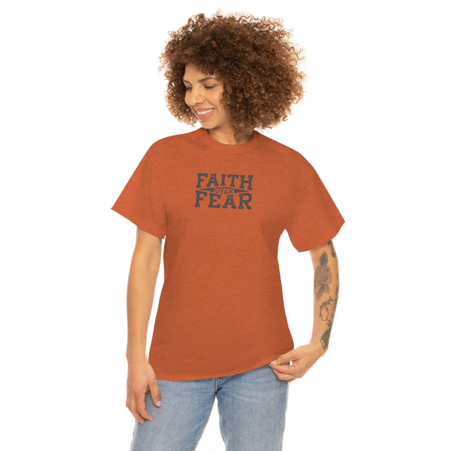 "Faith Over Fear" Unisex Heavy Cotton Tee